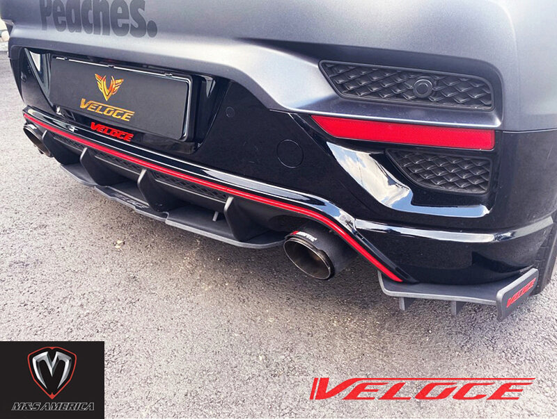 M&S VELOCE Line Type R Lip Kit For Hyundai Veloster N Rear Diffuser ...