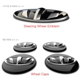 Hyundai Veloster Bremthon Front and Rear 3 peice emblem set