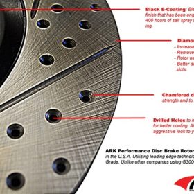 10-ON ARK HYUNDAI GENESIS COUPE 2.0T & 3.8L with Brembo Brakes Models Only (FRONT AND REAR ROTORS)