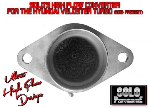 SOLO Performance Ultra High Flow Converter for 2012+ Veloster Turbo 3 INCH Downpipe