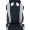 Corbeau A4 Reclinable Seat in Black & Grey Microsuede