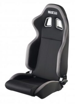 Sparco R100 Reclinbale Racing Seat Black Gray Cloth