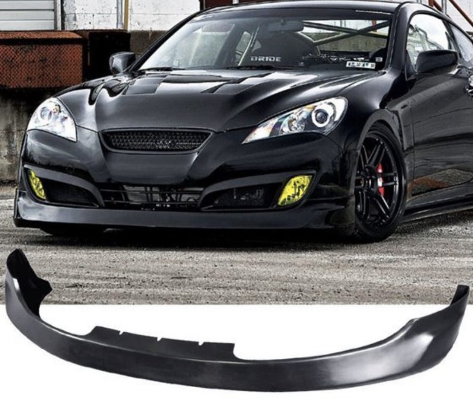 D-Style Front Bumper Lip For 2011-2014 Mazda 2 | Urethane Flexible Unpainted | Raw Black Finish