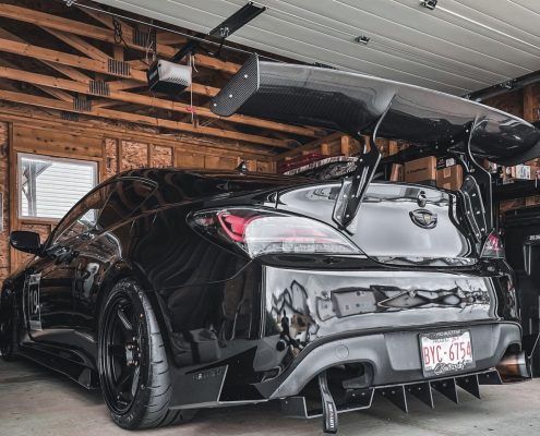thumbnail image 2 of Real Carbon Fiber Trunk Spoiler Wing – For 2010-2016 Genesis Coupe – KDM Style – No Drilling 2 of 6