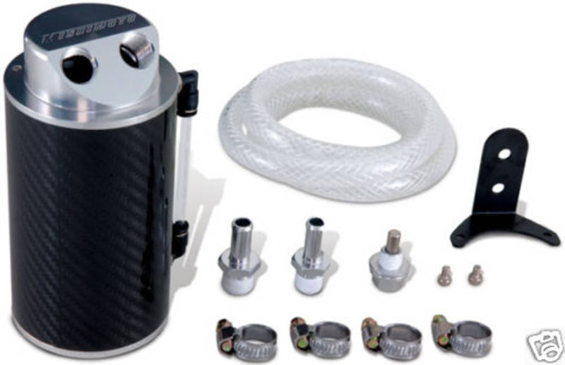 ADD W1 Universal Carbon Fiber Oil Catch Can Tank - Real Carbon Fiber Construction