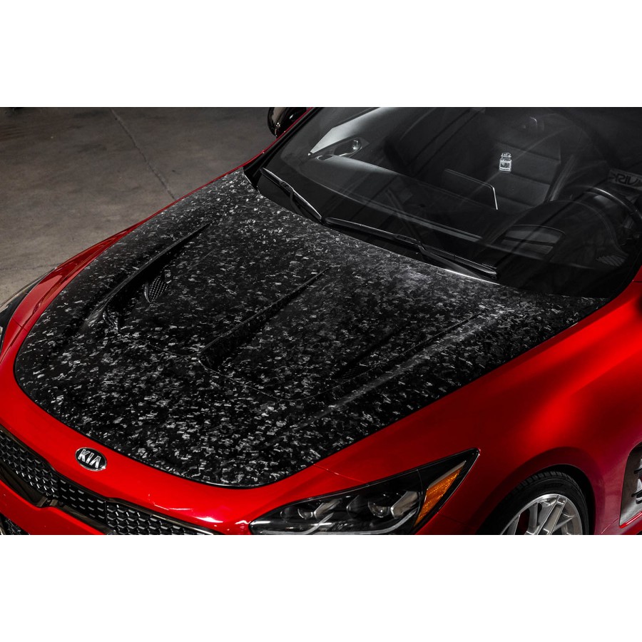 Kia Stinger 18+ Forged Carbon R-Spec Hood - UNIQPERFORMANCE