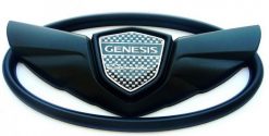 Genesis Coupe Wing badge emblems Grille+Trunk .....MATTE BLACK SET